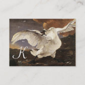 ザエクスプレスドスワンモノグラム、パープルパール紙 名刺 (裏面)