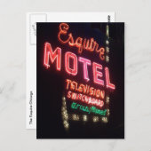 ザエスクワール、ヴィンテージシカゴネオン徴候 ポストカード (正面/裏面)