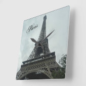 ザエッフェルタワー スクエア壁時計 (傾斜)