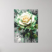 ザエニグマティックホワイト&グリーンバラ キャンバスプリント (正面)