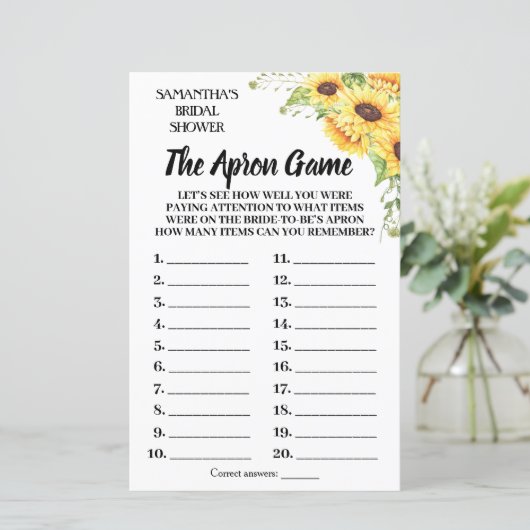 ザエプロンブライダルシャワーゲーム英語スペインの (スタンド正面)