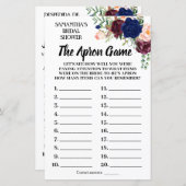 ザエプロンブライダルシャワーゲーム英語スペインの (正面/裏面)