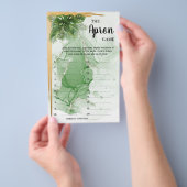 ザエプロンプトロピカルパームブライダルシャワーゲームカード チラシ (ハンドル)