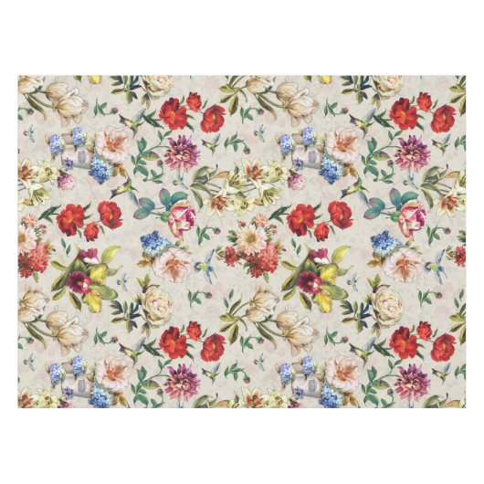 ザエラビクトリアンーフローラ水彩作成表 テーブルクロス (正面(横))