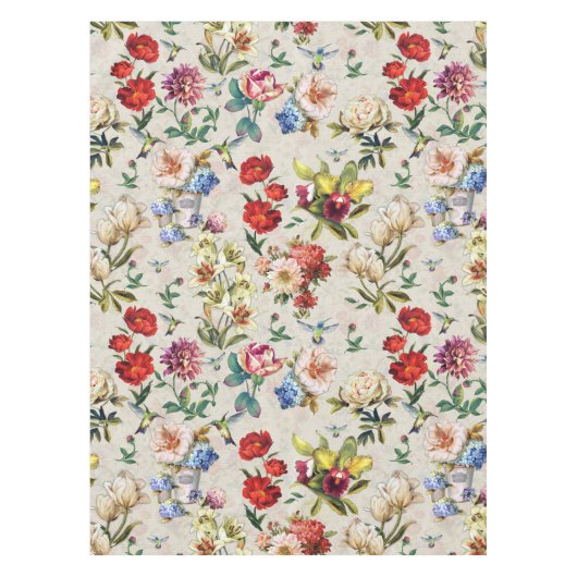 ザエラビクトリアンーフローラ水彩作成表 テーブルクロス (正面)