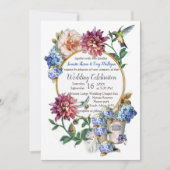 ザエラビクトリアンーフローラ水彩招待状 招待状 (正面)