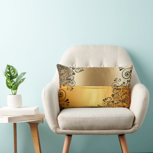 ザエレガンスオブゴールデンシェード装飾用クッション ランバークッション (椅子)