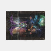 ザエレガンスオブトリリアフラクタルポートレートNSE フリースブランケット (正面(横))