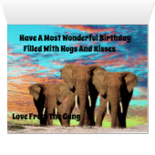 ザエレファント集団、ジャンボ誕生日カード (内部横(下))