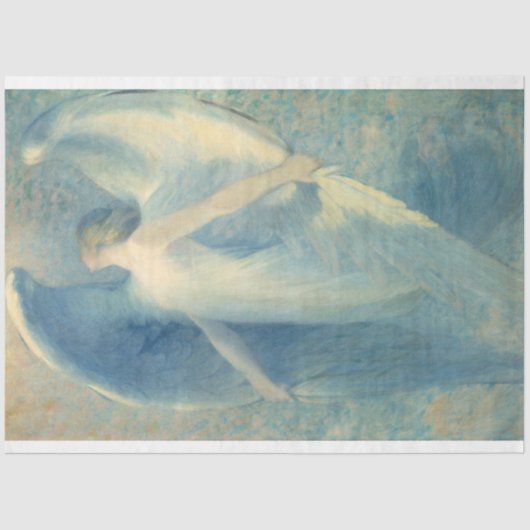 ザエンジェルヴィンテージブルーデコパージュ 薄葉紙 (正面)