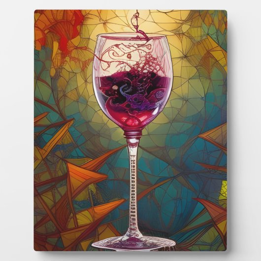 ザエンチャントされたポアワインアートのテーブルトップ フォトプラーク (正面)