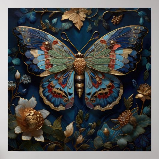 ザエンチャントフラッター – バタフライデジタルアート ポスター (正面)