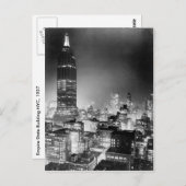 ザエンパイア州建物ナイトポストカード， 1937 ポストカード (正面/裏面)