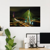 ザオクタビオ・フリアス・デ・オリベイラ橋サンパウロ ポスター (ホームオフィス)