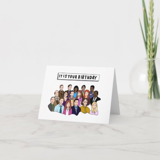 ザオフィス誕生日 ノートカード (正面)