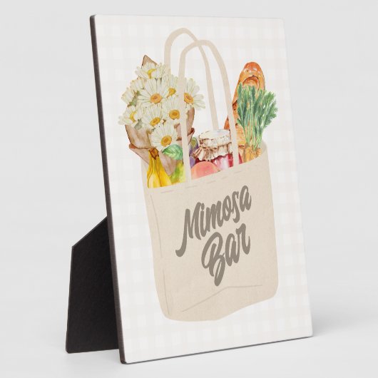 ザオフザマーケットブライダルシャワーミモザバー フォトプラーク (側面)