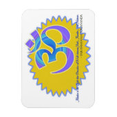 ザオムオウムシンボルパラマハンサヨガナンダ引用文 マグネット (縦)