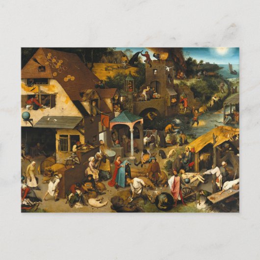 ザオランダ箴言 – Pieter Bruegel ポストカード (正面)
