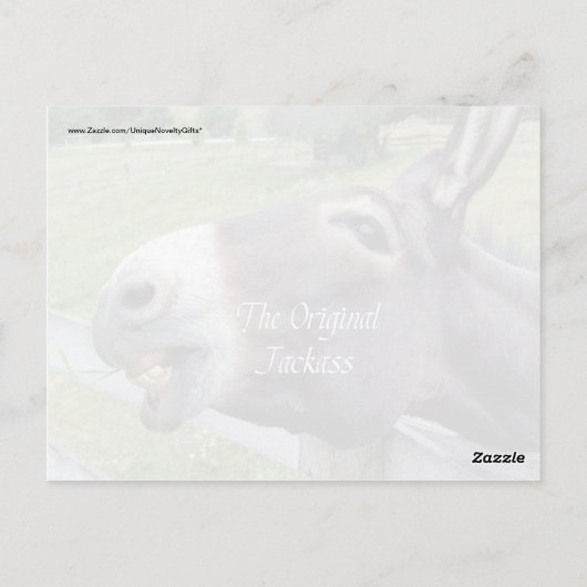 ザオリジナルジャッカスおもしろいドンキーミュールファーム動物 ポストカード (裏面)