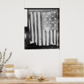 ザオリジナルスターSpangledバナー15スターフラグ ポスター (キッチン)