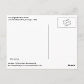 ザオリジナルフェリスホイールアットザコロンビアエクスポスティティ ポストカード (裏面)