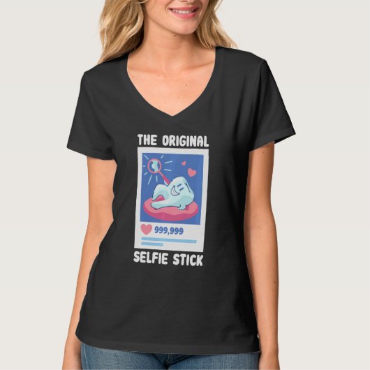 ザオリジナル自撮りおもしろいスティック歯医者の歯Des Tシャツ (正面)