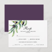 ザオリーブグローブ |ウェディングRSVPとMEAL CHOICE 出欠カード (正面/裏面)