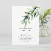 ザオリーブグローブ |水の色の素朴結婚な 招待状 (スタンド正面)