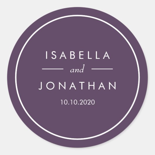 ザオリーブグローブ |素朴結婚のカスタム数 ラウンドシール (正面)