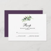 ザオリーブグローブ 結婚式のRSVP 出欠カード (正面/裏面)