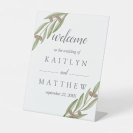 ザオリーブブランチ結婚ズコレクションウェルカム 台座サイン