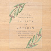 ザオリーブブランチ結婚ズコレクション アクリル招待状 (正面)