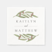 ザオリーブブランチ結婚ズコレクション スタンダードカクテルナプキン (正面)