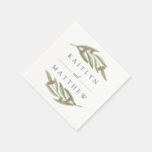 ザオリーブブランチ結婚ズコレクション スタンダードカクテルナプキン (角)