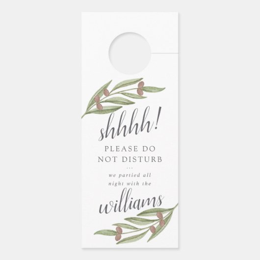 ザオリーブブランチ結婚ズコレクション ドアノブサイン (裏面)