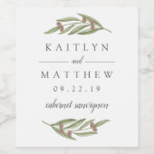 ザオリーブブランチ結婚ズコレクション ワインラベル (シングルラベル)