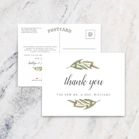 ザオリーブブランチ結婚ズコレクション 案内ポストカード