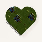 ザオリーブ枝ハート型スパイラルノート ノートブック (正面)