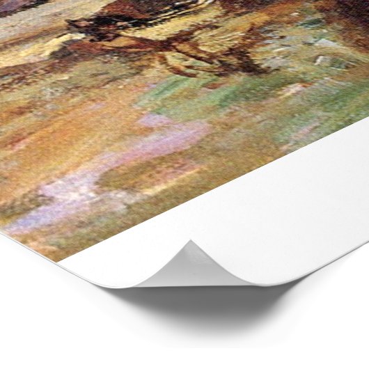 ザオンフルール海の港byクロードモネ ポスター (角)