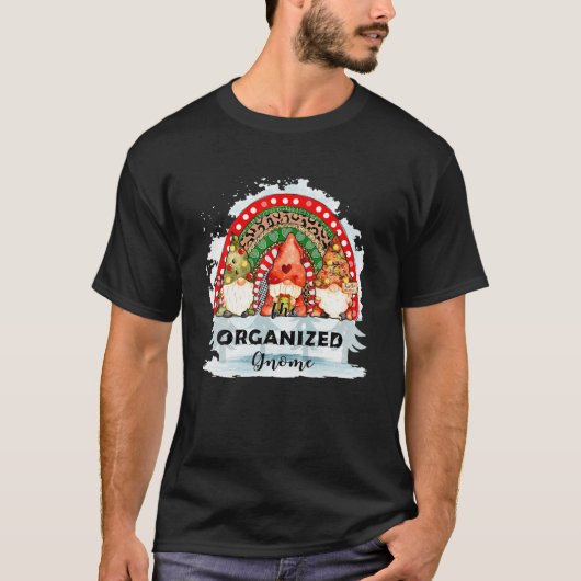 ザオーガナイズ格言マッチングクリスマスレインボーレオ Tシャツ (正面)