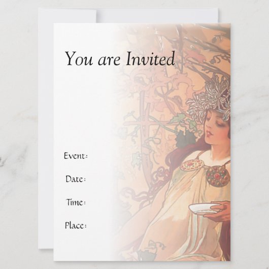 ザオータムアルフォンスミュシャ 招待状 (正面)