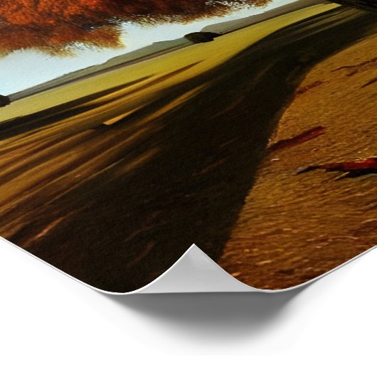 ザオータムオークファインアートスールレアルスタイル ポスター (角)