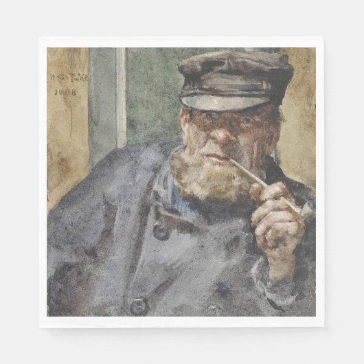 ザオールドシードッグ(by Henry Scott Tuke) スタンダードランチョンナプキン (正面)