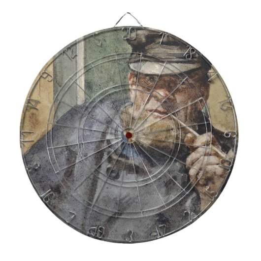 ザオールドシードッグ(by Henry Scott Tuke) ダーツボード (正面)