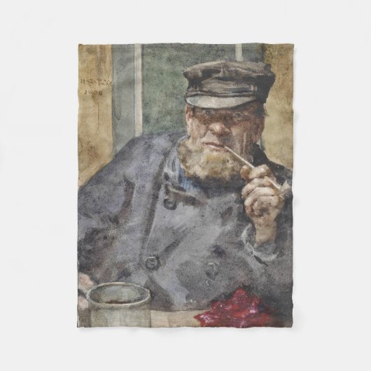 ザオールドシードッグ(by Henry Scott Tuke) フリースブランケット (正面)