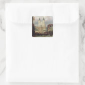 ザオールドマーケットプレイスアットプラハ, 1881 (油オンcanva) スクエアシール (バッグ)