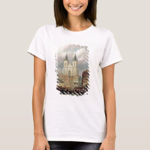 ザオールドマーケットプレイスアットプラハ， 1881 (油オンcanva) tシャツ