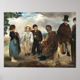 ザオールドミュージシャンエドワードマネファインアート ポスター