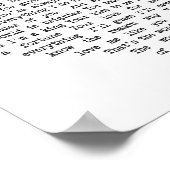 ザオ疑問に思フハートソングリリックウォールアートプリント ポスター (角)