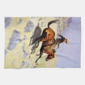 ザカウボーイバイレミントン、ヴィンテージ騎兵軍隊 キッチンタオル (横)